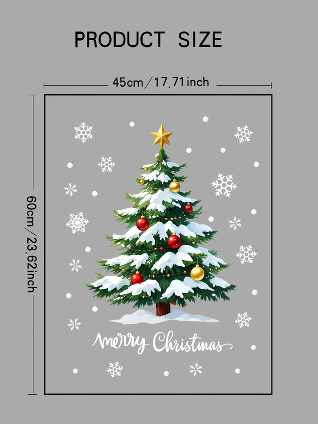 Christmas Tree Window Stickers Set